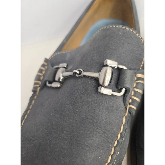 Peter Millar Catalina Horsebit Driving Loafers Blue Navy  Calfskin Suede Sz 10.5 main image 7